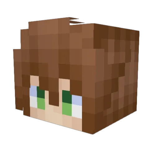 Reclome Minecraft avatar head, 3D render