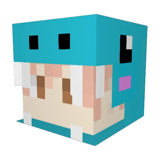Recluse6 Minecraft avatar head, 3D render