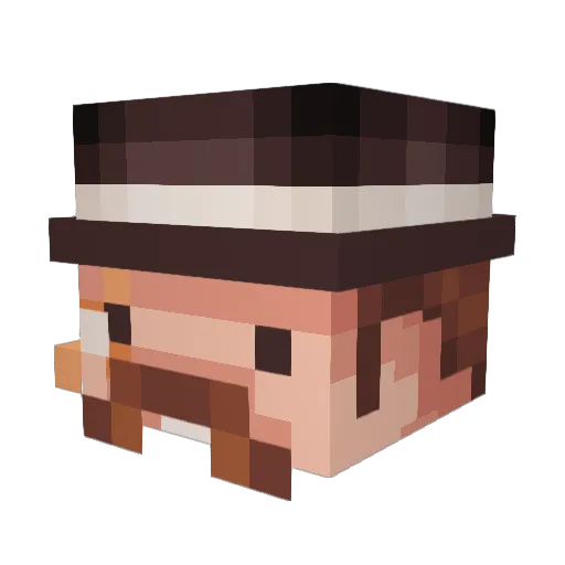 Recombobulators Minecraft avatar head, 3D render