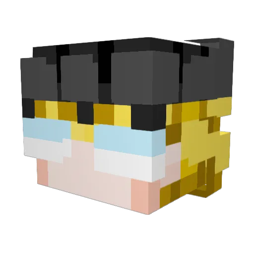 ReconAura Minecraft avatar head, 3D render
