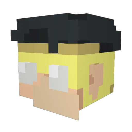 ReconP2k_ Minecraft avatar head, 3D render