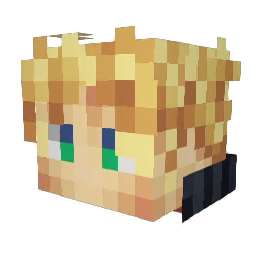 ReconScout10 Minecraft avatar head, 3D render