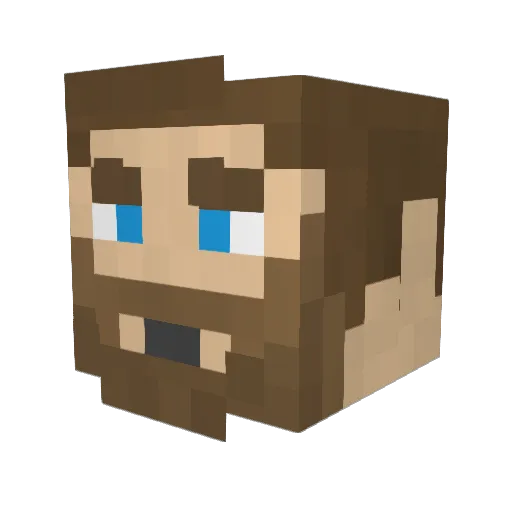 Record89 Minecraft avatar head, 3D render