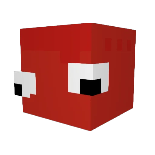 RecordG Minecraft avatar head, 3D render