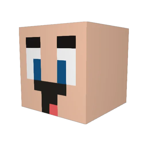 Recoverr Minecraft avatar head, 3D render