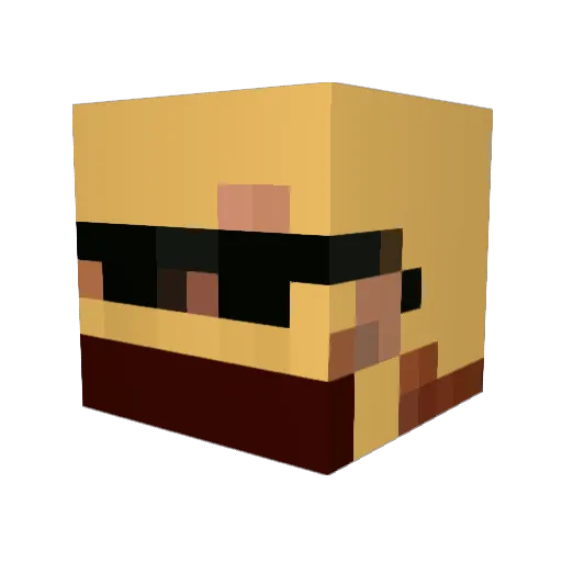 Recreas Minecraft avatar head, 3D render