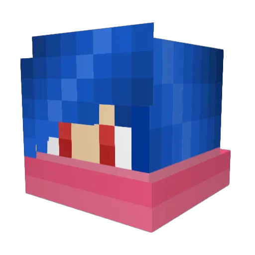 Recro1 Minecraft avatar head, 3D render