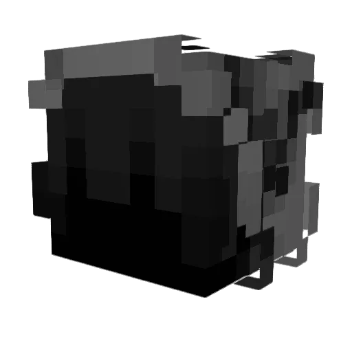 Recrute Minecraft avatar head, 3D render