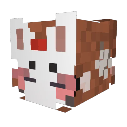 Recuny Minecraft avatar head, 3D render