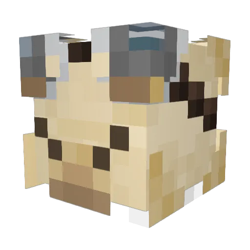 RecycleZombie Minecraft avatar head, 3D render