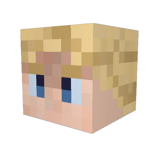 RecycledGummies Minecraft avatar head, 3D render