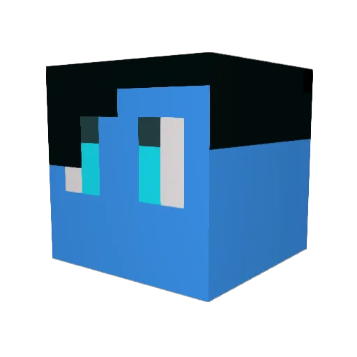 RecycledSmurf007 Minecraft avatar head, 3D render