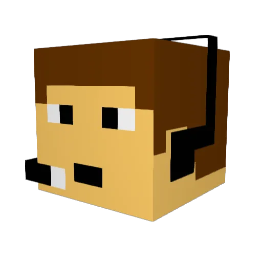 Red069 Minecraft avatar head, 3D render