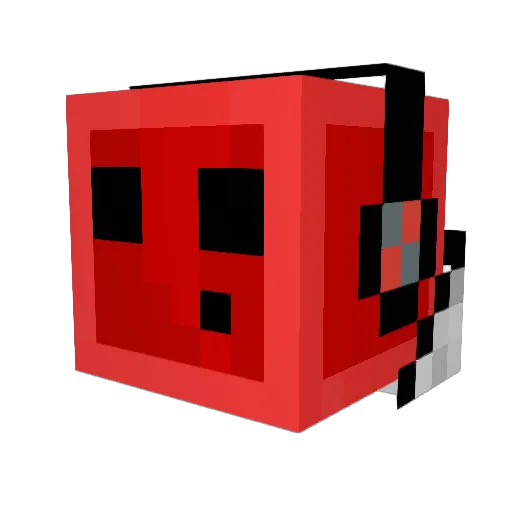 Red08sand Minecraft avatar head, 3D render
