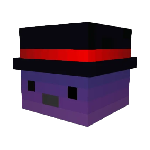 Red0ux Minecraft avatar head, 3D render
