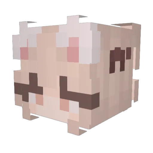 Red13887 Minecraft avatar head, 3D render