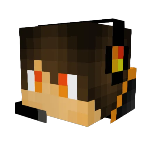 Red18jlw Minecraft avatar head, 3D render