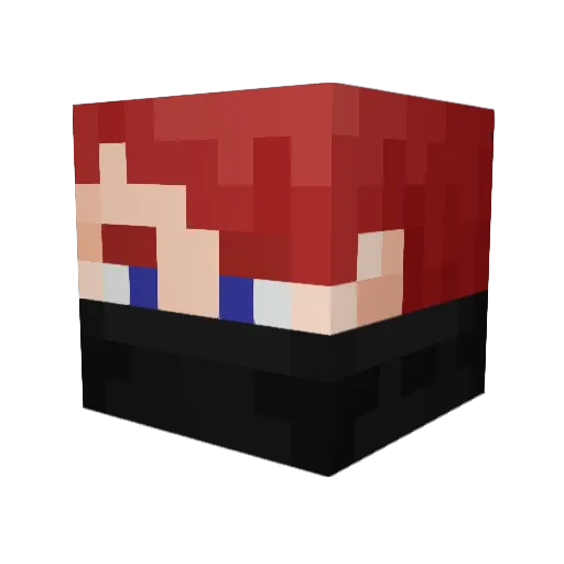 Red41000 Minecraft avatar head, 3D render