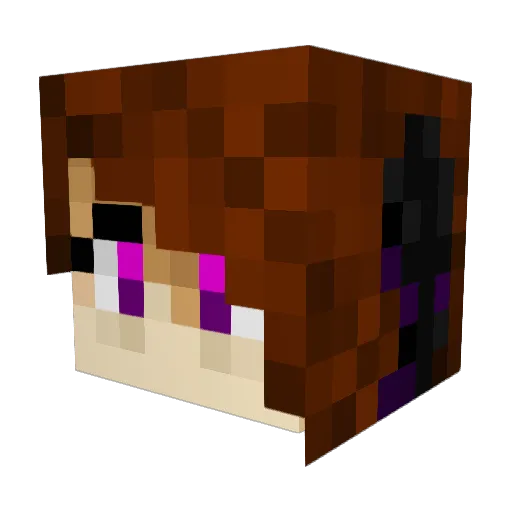 Red4raven Minecraft avatar head, 3D render