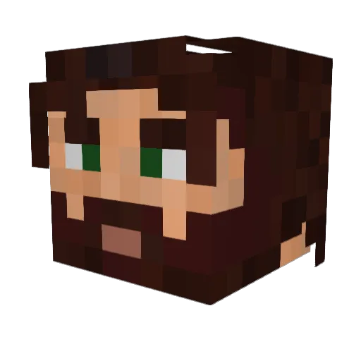 Red58 Minecraft avatar head, 3D render