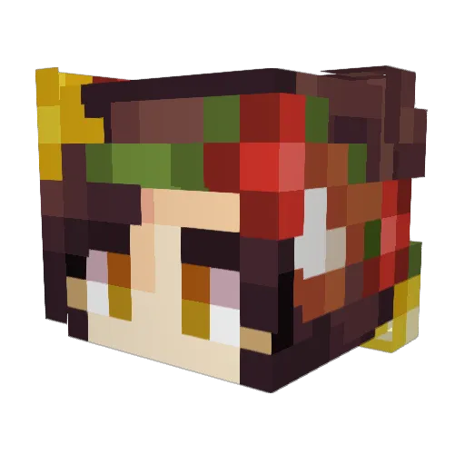 Red5ive151 Minecraft avatar head, 3D render