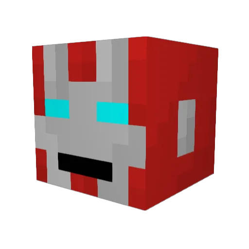 Red77340 Minecraft avatar head, 3D render