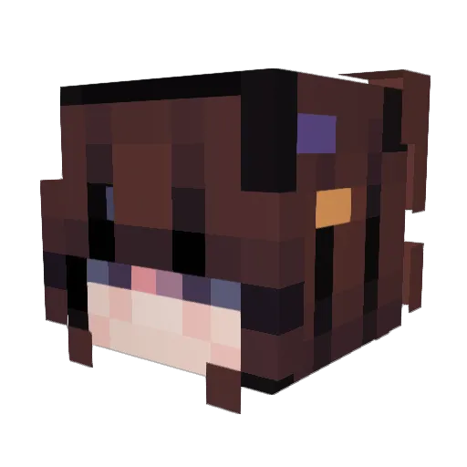 Red7Red Minecraft avatar head, 3D render