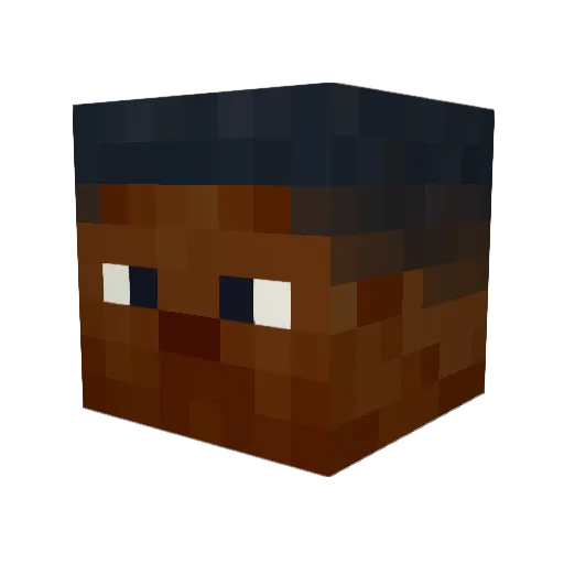 RedAISkye Minecraft avatar head, 3D render
