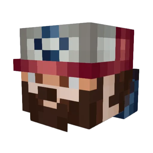 RedAlpha27 Minecraft avatar head, 3D render