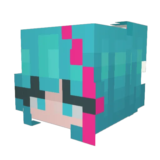 RedAmbassadress Minecraft avatar head, 3D render