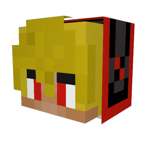 RedAngel_ Minecraft avatar head, 3D render