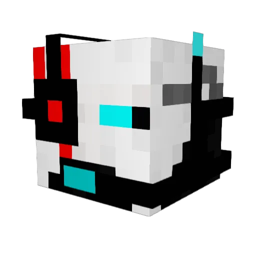 RedAnon Minecraft avatar head, 3D render