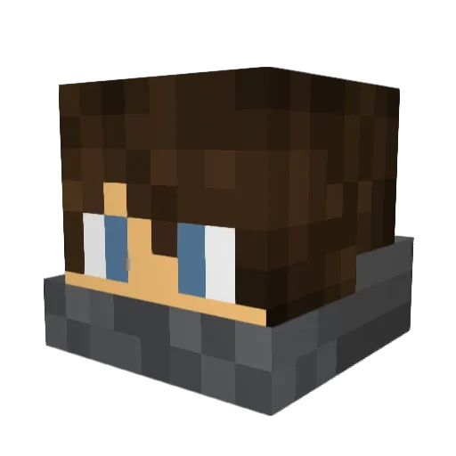 RedAssassin Minecraft avatar head, 3D render