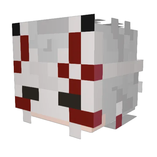 RedBPanda Minecraft avatar head, 3D render