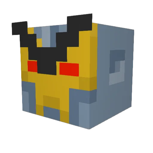RedBacon5555 Minecraft avatar head, 3D render