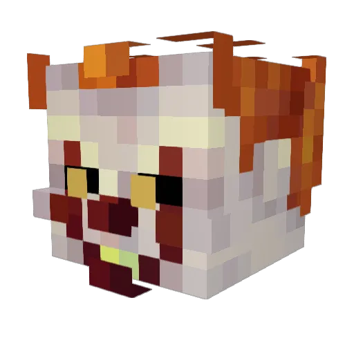 RedBarry_ Minecraft avatar head, 3D render