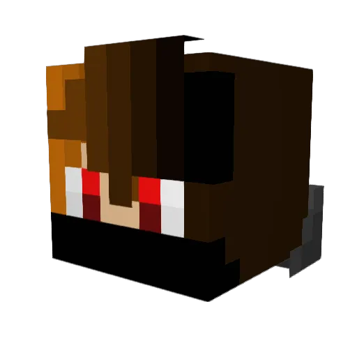 RedBeard136 Minecraft avatar head, 3D render
