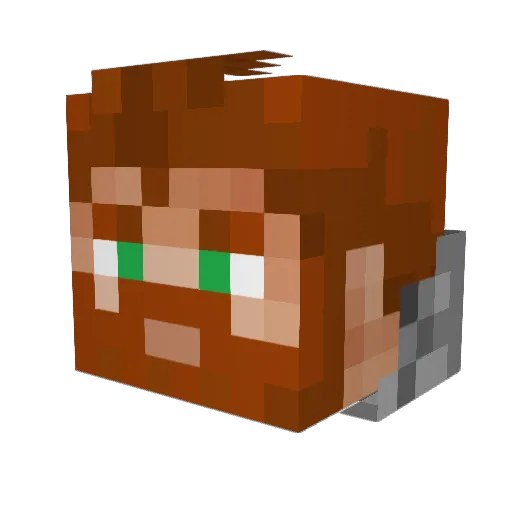 RedBeard22673 Minecraft avatar head, 3D render