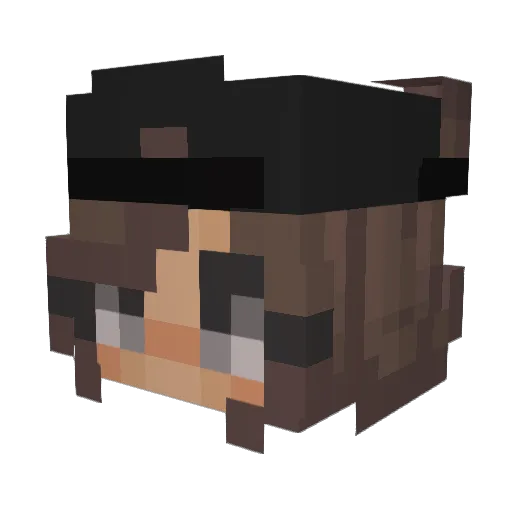 RedBerry Minecraft avatar head, 3D render