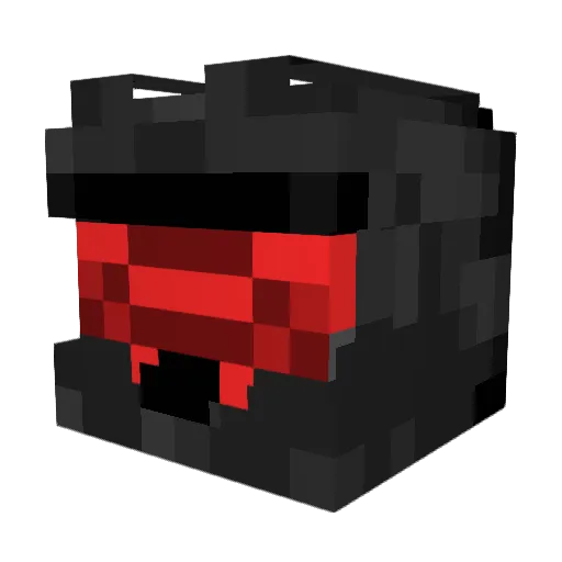 RedBitu Minecraft avatar head, 3D render
