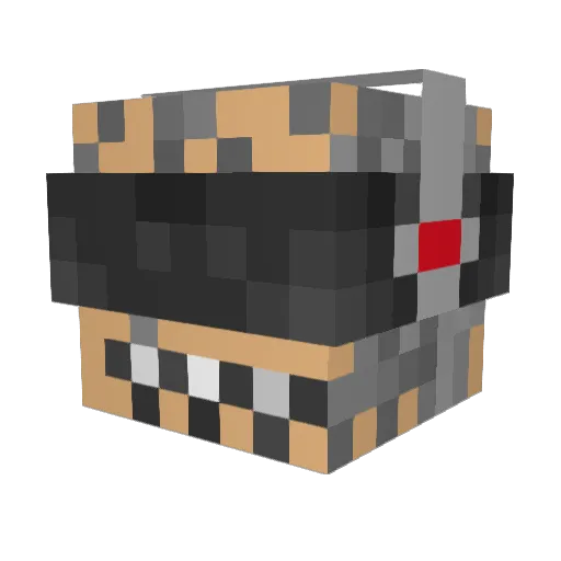 RedBlade19 Minecraft avatar head, 3D render