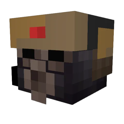 RedBoiCong Minecraft avatar head, 3D render