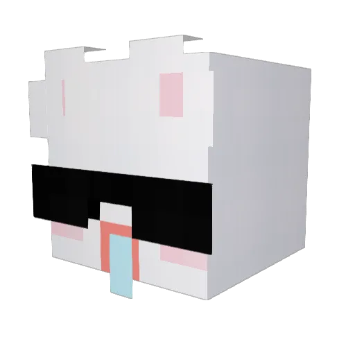 RedBull_1 Minecraft avatar head, 3D render
