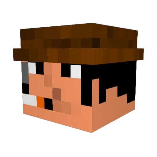 RedChesterfield Minecraft avatar head, 3D render