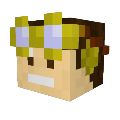 RedChronicYT Minecraft avatar head, 3D render