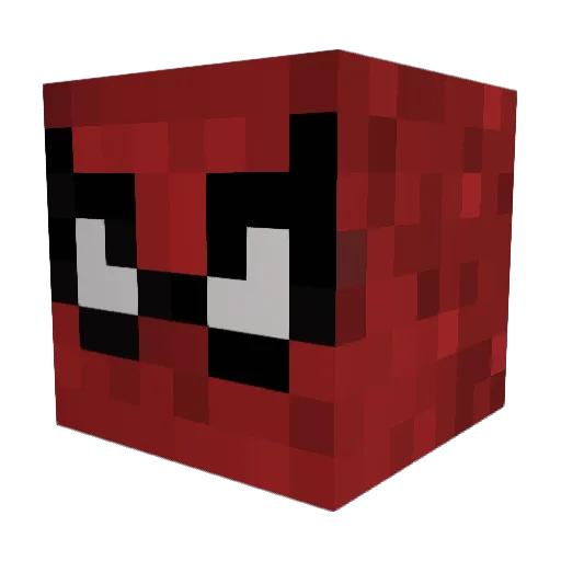 RedCrabs Minecraft avatar head, 3D render