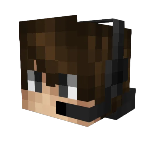 RedCraft62 Minecraft avatar head, 3D render
