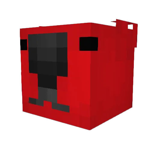 RedCrimzon Minecraft avatar head, 3D render