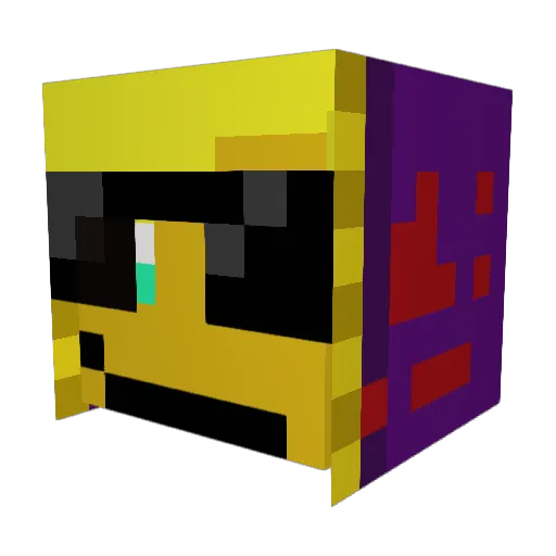 RedCrow_667 Minecraft avatar head, 3D render