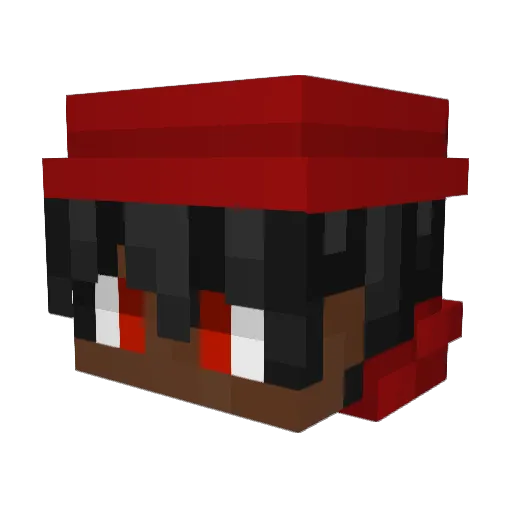 RedCrown106 Minecraft avatar head, 3D render